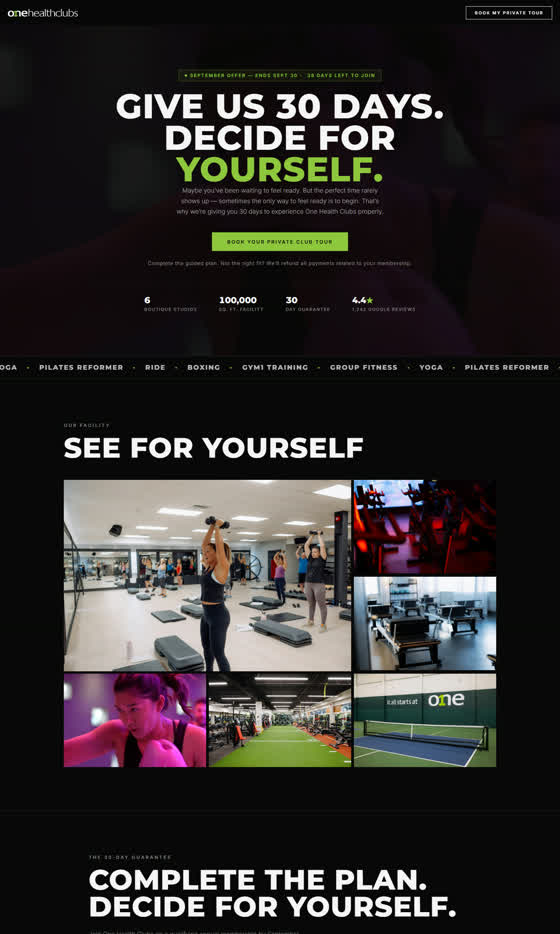 Instagram landing page
